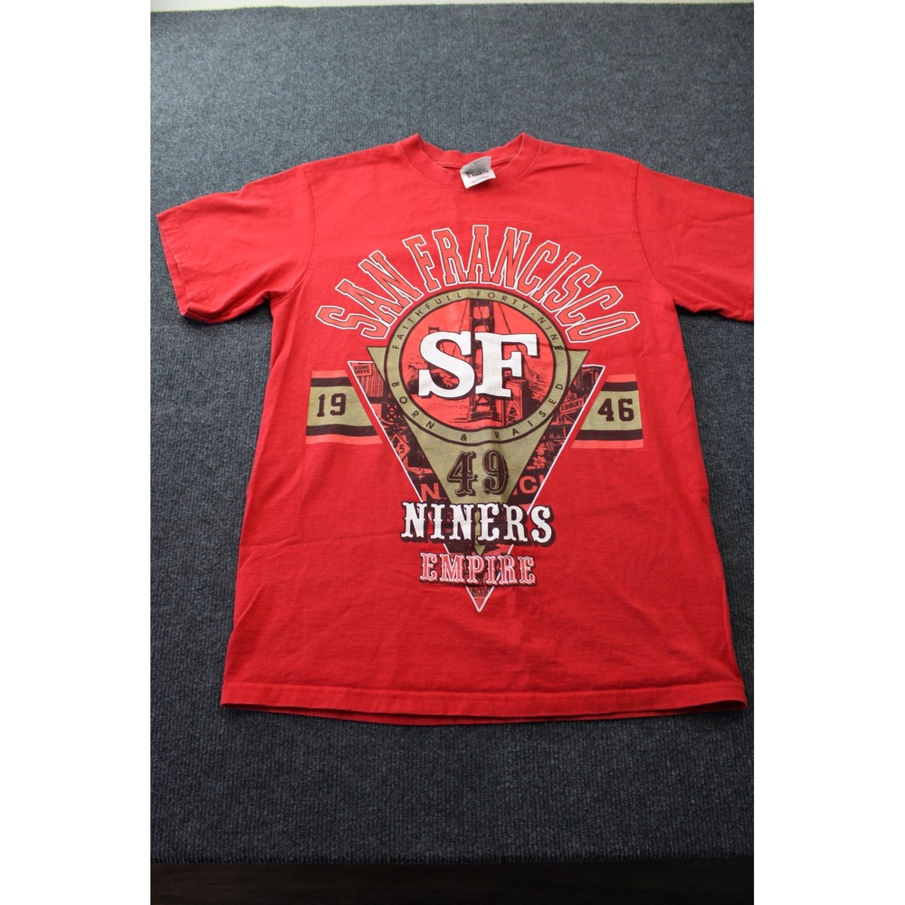 Shaka Wear San Francisco 49ers Empire Graphic T-Shirt Red Mens Med. Heavyweight